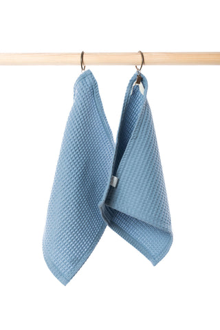BLUE Cotton waffle towels