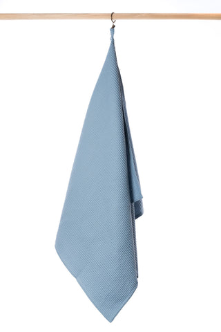 BLUE Cotton waffle towels