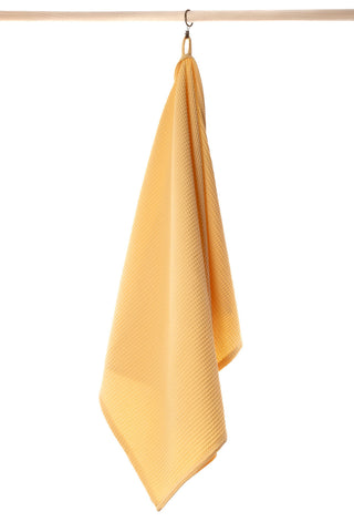 DZELTENS Kokvilnas vafeļauduma dvieļi