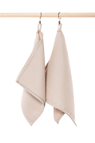 BEIGE Cotton waffle towels