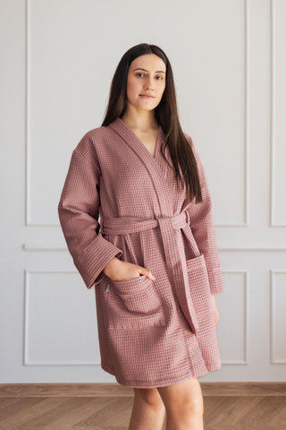 Lightweight Waffle Robe Womens, 
kokvilnas halāti sievietēm un vīriešiem.