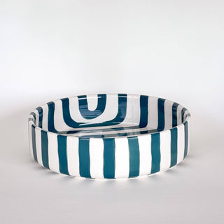 Large Bowl Stripes - gentle green