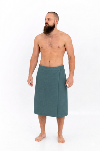 Vīriešu pirts dvielis ar gumiju | 100% kokvilna | S-L un XL-XXL