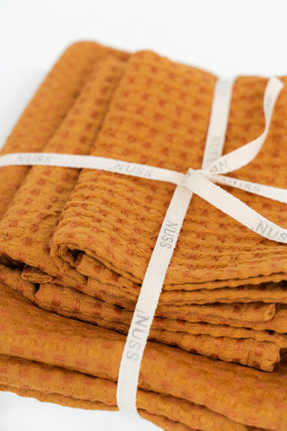 linen towel set, brown linen towels