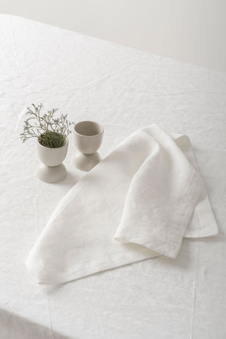 baltas lina salvetes