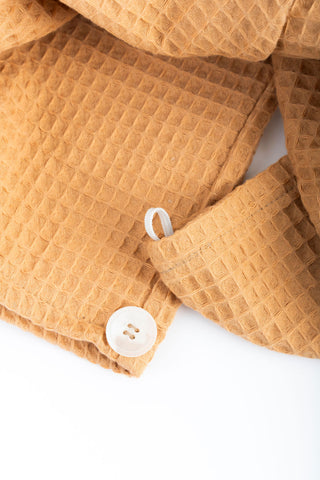 karameļu matu dvielis, turbāns matiem ar pogu un gumiju