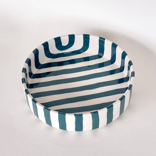 Large Bowl Stripes - gentle green
