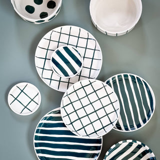 Large Bowl Stripes - gentle green
