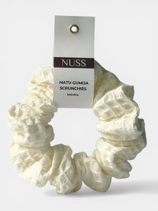 gaiša kokvilnas matu gumija ''scrunchie''